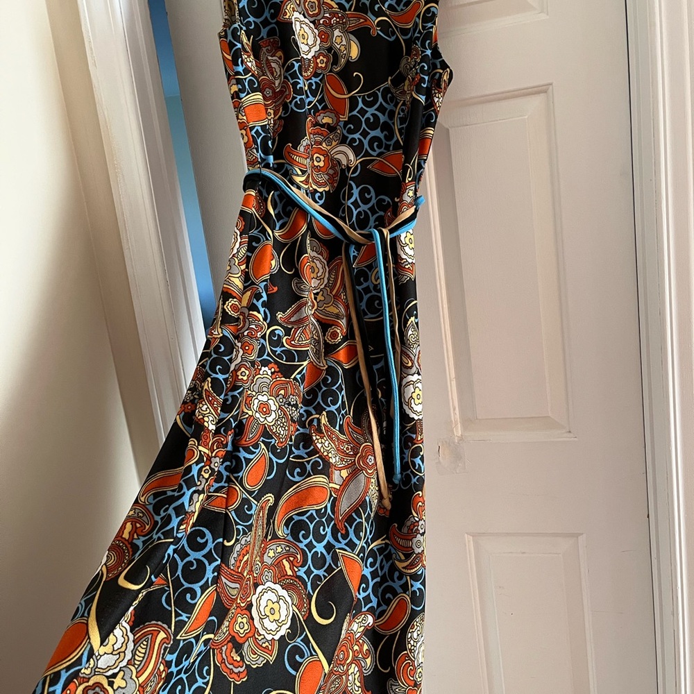 Vintage Gilman Montreal sleeveless maxi printed dress